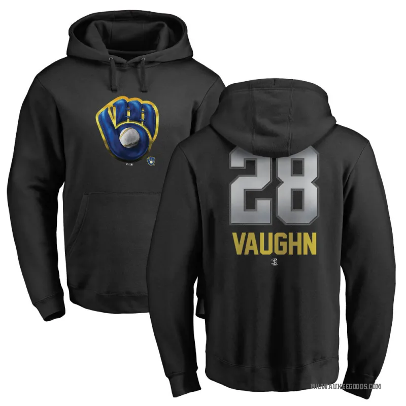 Andrew Vaughn Men's Black Milwaukee Brewers Branded Midnight Mascot Pullover Hoodie -