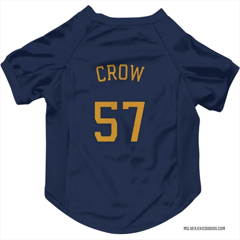Coleman Crow  Navy Milwaukee Brewers  Cat & Dog Pet Jersey