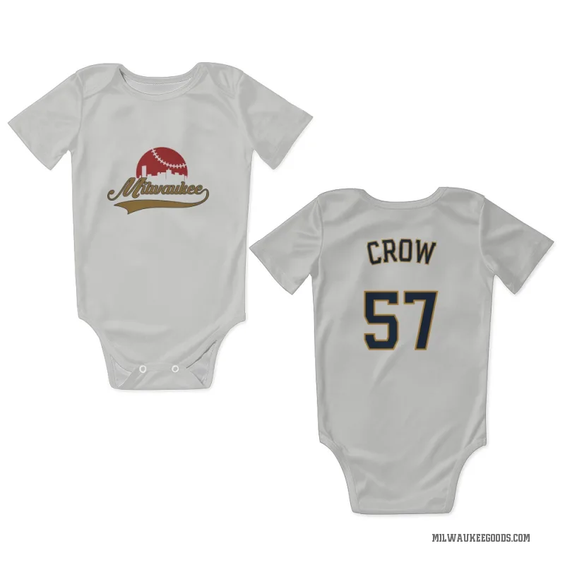 Coleman Crow  White Milwaukee Brewers  Newborn & Infant Bodysuit