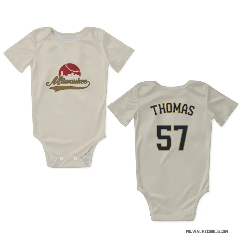 Connor Thomas Cream Milwaukee Brewers Newborn & Infant Bodysuit