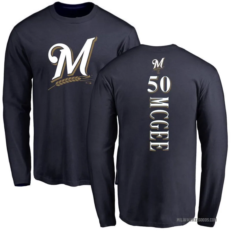 Easton McGee Men's Navy Milwaukee Brewers Backer Long Sleeve T-Shirt -