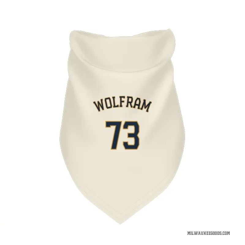 Grant Wolfram Cream Milwaukee Brewers Cat & Dog Pet Bandana
