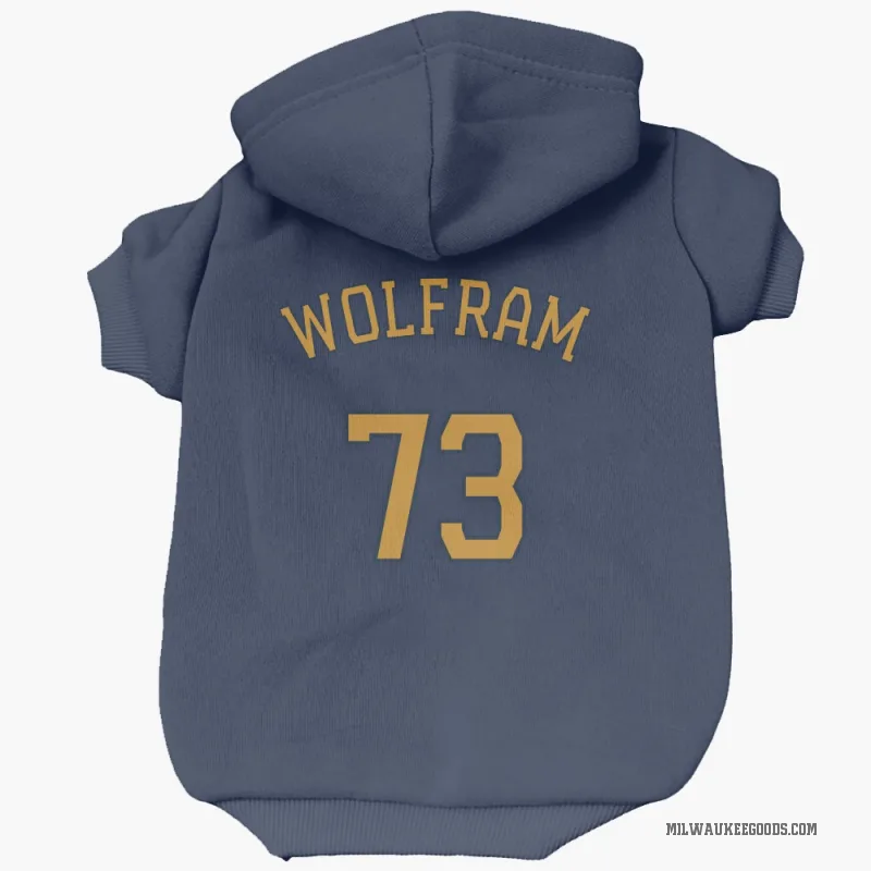 Grant Wolfram Navy Milwaukee Brewers Cat & Dog Pet Hoodie