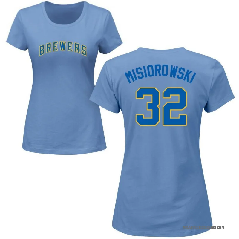 Jacob Misiorowski Women's LightBlue Milwaukee Brewers Roster T-Shirt - Light Blue