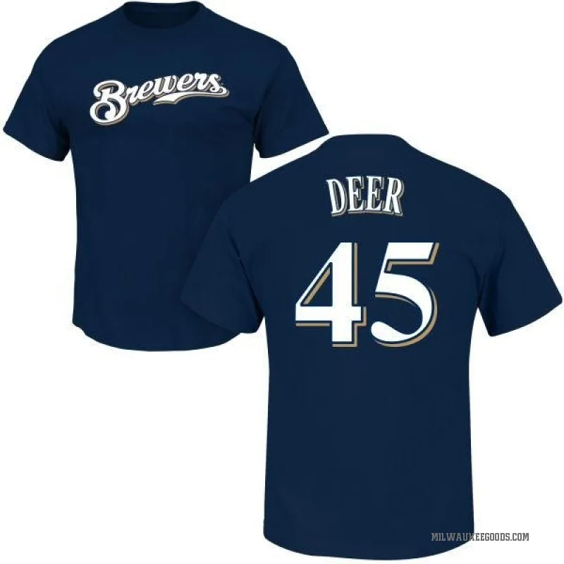 Rob Deer Men's Navy Milwaukee Brewers Roster T-Shirt -