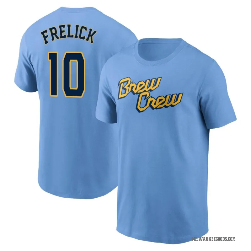 Sal Frelick Men's Blue Milwaukee Brewers Powder 2022 City Connect T-Shirt